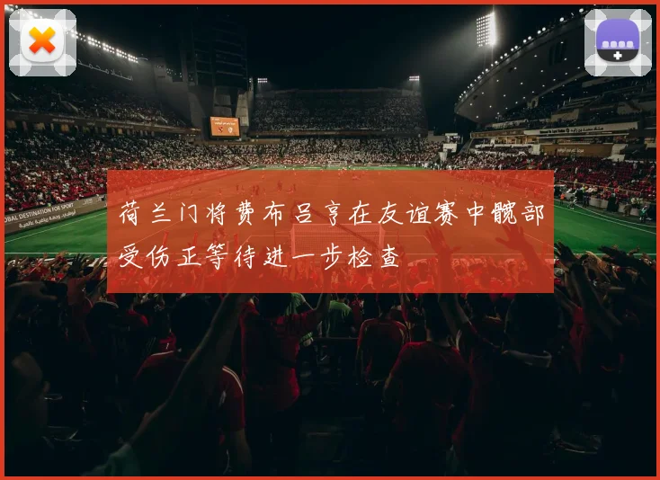 荷兰门将费布吕亨在友谊赛中髋部受伤正等待进一步检查